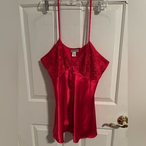 Vintage Laura Tyler Red Lingerie Top